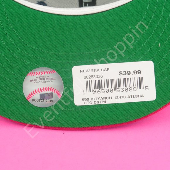 New Era Atlanta Braves Hat Mens OS Blue Snapback Striped Retro Y2K New - Picture 12 of 15